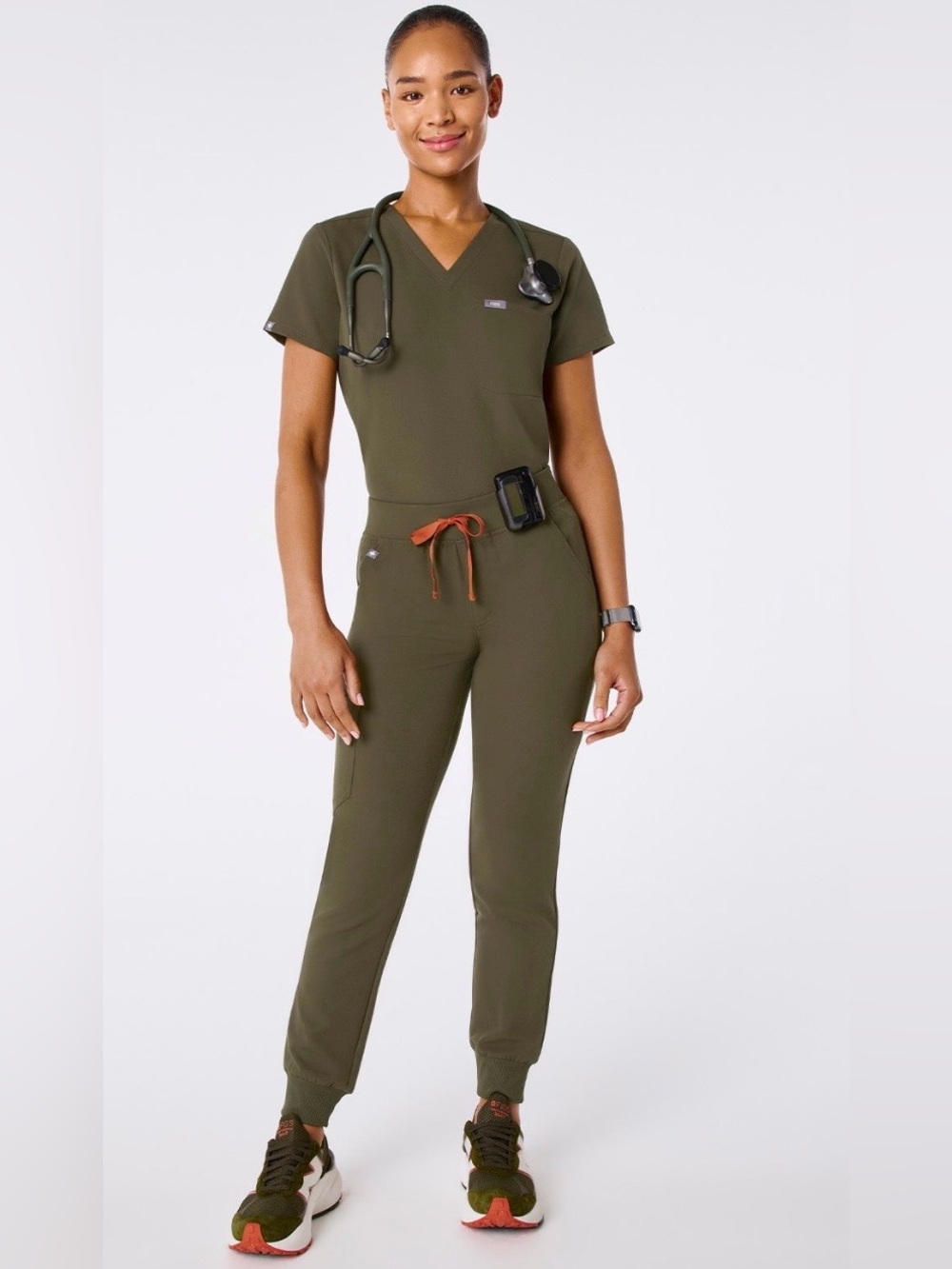 Figs Green Women's Jogger Scrub Pants